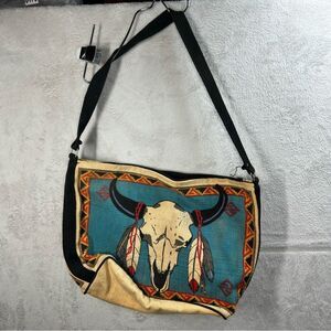 El Paso Saddle Blanket Company Bull Shoulder Bag Crossbody Western Purse‎